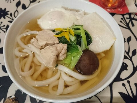 アジの出汁でお雑煮風ちからうどん